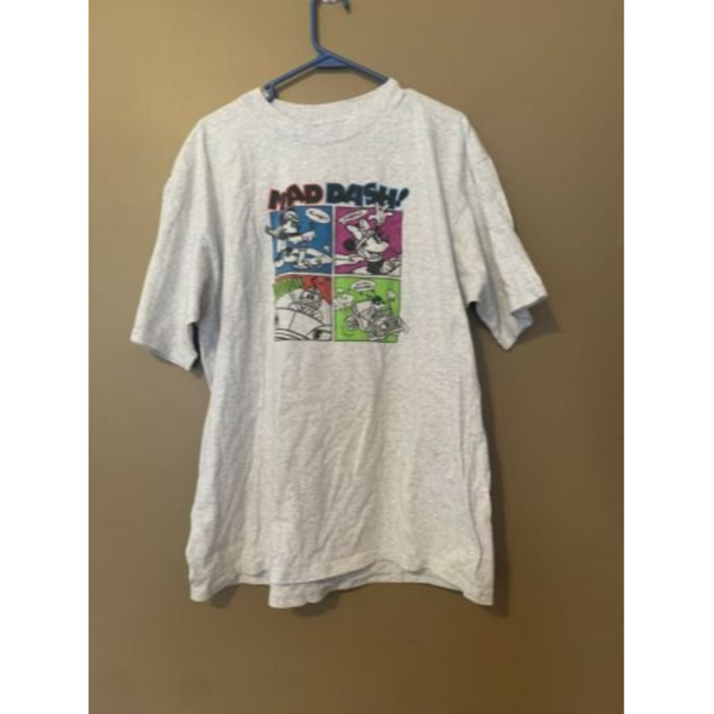 Vintage Disney Channel Mad Dash Mickey Minnie Donald Goofy T-Shirt Size XL